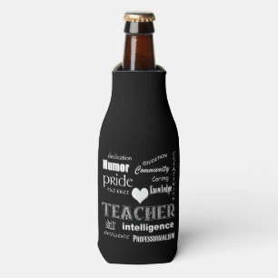 Lehrerin Pride-White Heart Flaschenkühler