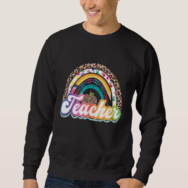 Lehrerin Rainbow Color Best Sweatshirt (Vorderseite)