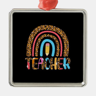 Lehrerin Rainbow Ornament Aus Metall