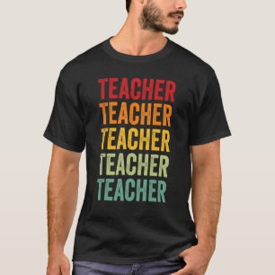 Lehrerin Rainbow Text Lehrerin farbenfroh T-Shirt