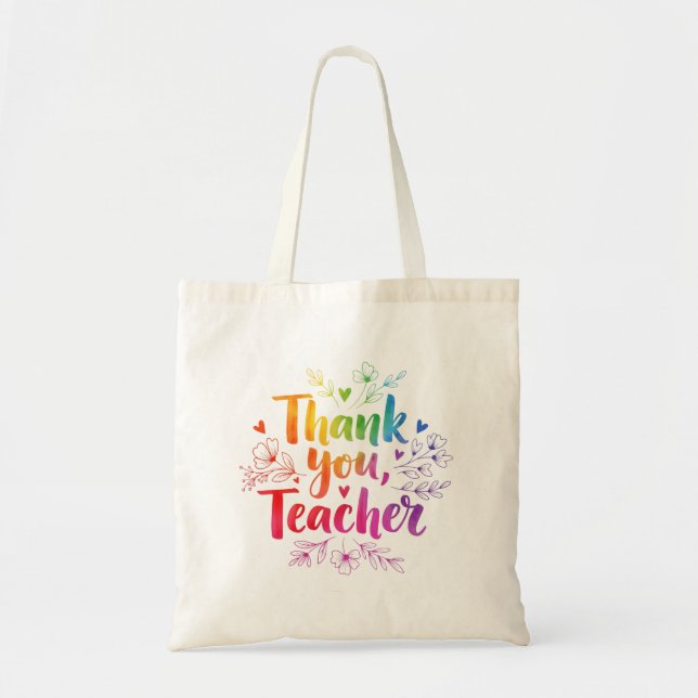 Lehrerin Rainbow Vielen Dank Tote Bag Tragetasche (Vorne)