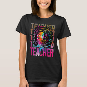 Lehrerin Retro Black History Monat Afro Queen Blac T-Shirt