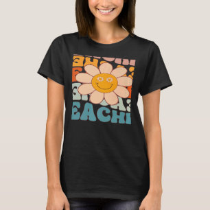 Lehrerin Retro Daisy farbenfrohe Lehrerin zurück n T-Shirt