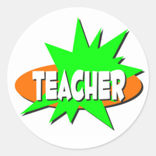Lehrerin Runder Aufkleber
