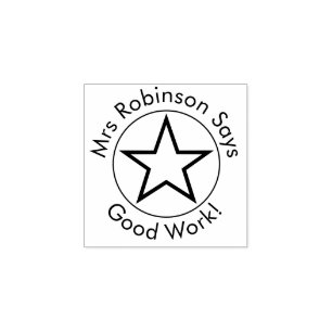 Lehrerin sagt gute Arbeit Gummistempel