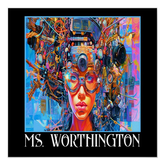 Lehrerin - Schule Poster (Vorderseite)