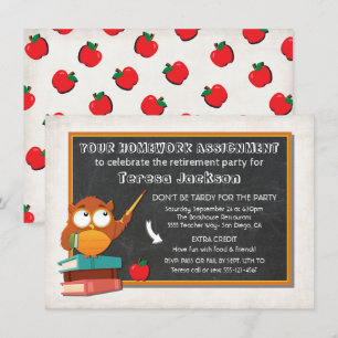 Lehrerin - Schüssel mit Party Einladung