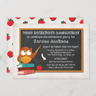 Lehrerin - Schüssel mit Party Einladung