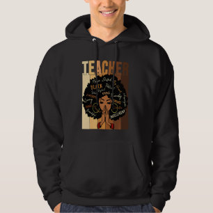 Lehrerin Schwarze Frauen Afro Afrikanische schwarz Hoodie