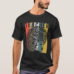 Lehrerin schwarze Geschichte Königin Melanin Afro T-Shirt
