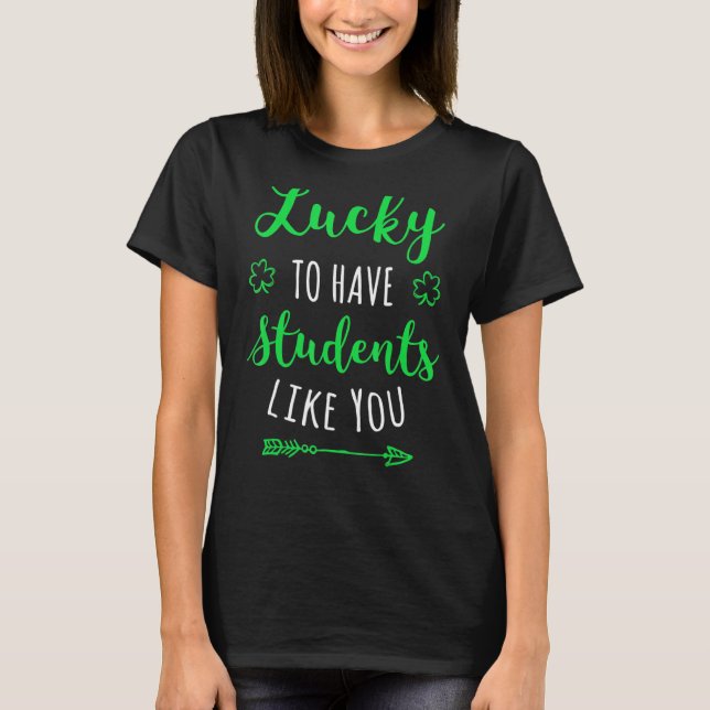 Lehrerin St Patrick's Day Shirt Funny School (Vorderseite)