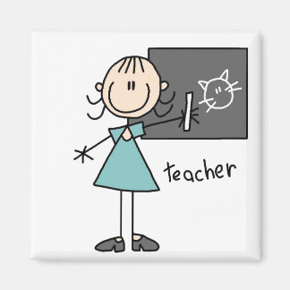 Lehrerin Strichmännchen Magnet