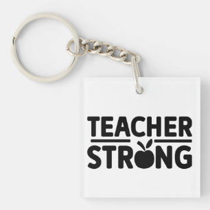 Lehrerin Strong Wordart Schlüsselanhänger