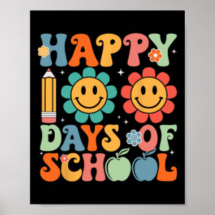 Lehrerin Student 100. Tag der Schule glücklich 100 Poster
