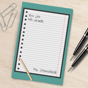 Lehrerin Student Papier Klasse Lose Leaf Papier Post-it Klebezettel