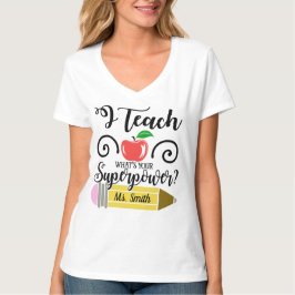 Lehrerin Superpower T-Shirt
