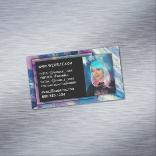 Lehrerin Tutor Dog Walker Nanny Social Media Artis Magnetische Visitenkarte