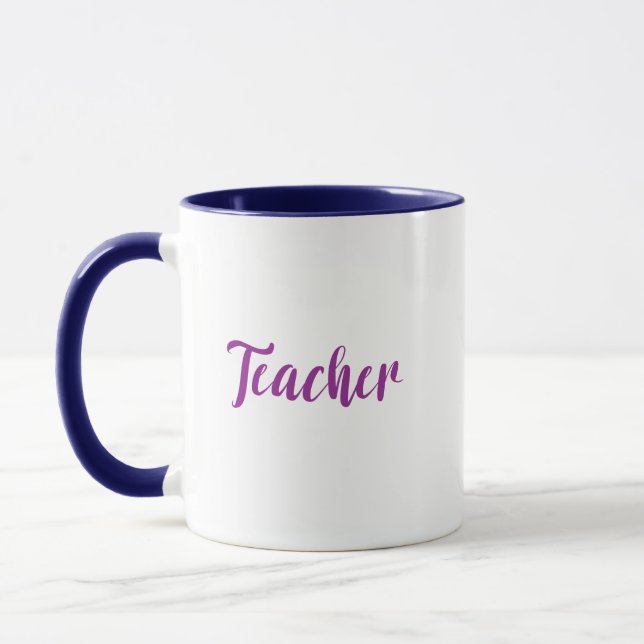 Lehrerin Typografie Tasse (Links)