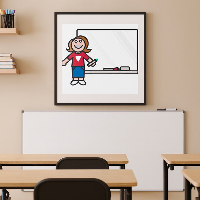 Lehrerin und Whiteboard Poster (Von Creator hochgeladen)