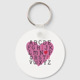 Lehrerin Valentine I Liebe U Alphabet I Liebe Sie Schlüsselanhänger