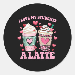 Lehrerin Valentine Tag ich Liebe mein Student ein Runder Aufkleber