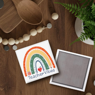 Lehrerin Vibes Fun Rainbow Inspirivity Magnet