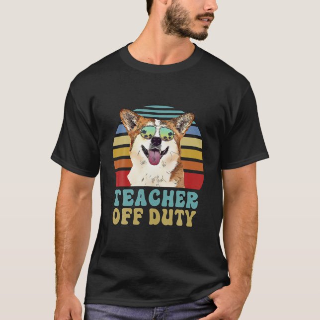 Lehrerin von Pflicht Funny Corgi Dog Sommer T-Shirt (Vorderseite)