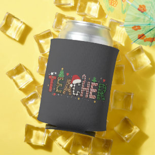 Lehrerin Weihnachten Alphabet Lehrer Geschenk Schü Dosenkühler