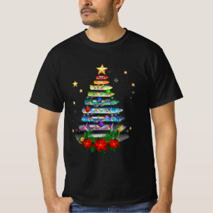 Lehrerin Weihnachten Crayon Tree Light Decoration  T-Shirt