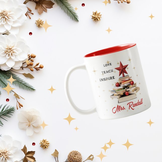 Lehrerin Weihnachten Inspiration Zitat Tasse (Von Creator hochgeladen)