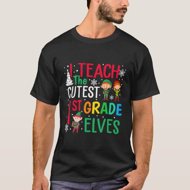 Lehrerin Weihnachten Pajama I lehren Die Niedliche T-Shirt (Vorderseite)