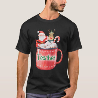 Lehrerin Weihnachten Weihnachtsmann Candy Cane Rud T-Shirt