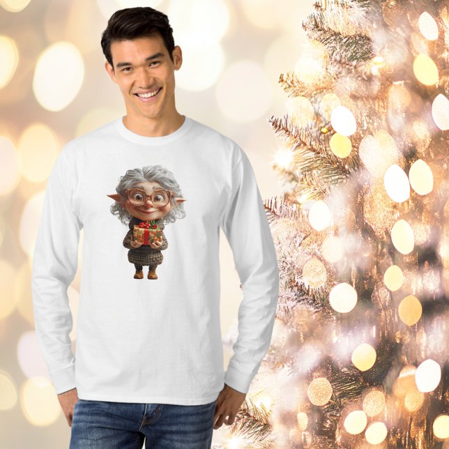 Lehrerin Weihnachts Elf Männer T-Shirt (Von Creator hochgeladen)