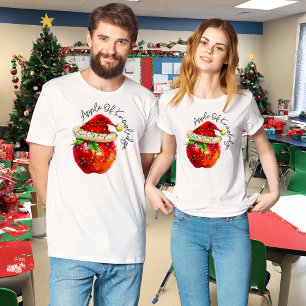 Lehrerin Weihnachtsgeburten-T-Shirts Apfel von W T-Shirt