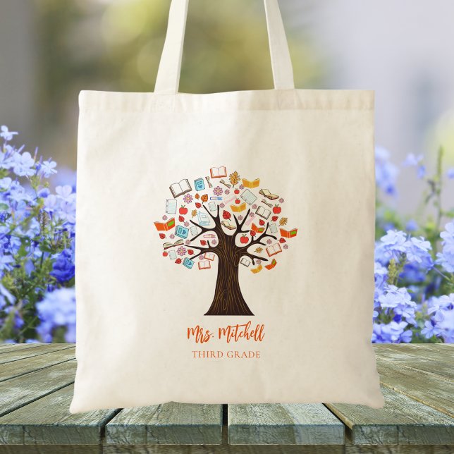 Lehrerin Wertschätzung danke Ihnen Lehrerin Tree Tragetasche (Von Creator hochgeladen)