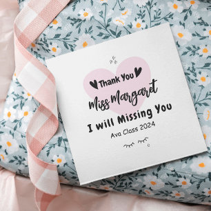 Lehrerin Wertschätzung Danke Schule Custom Geschenkanhänger