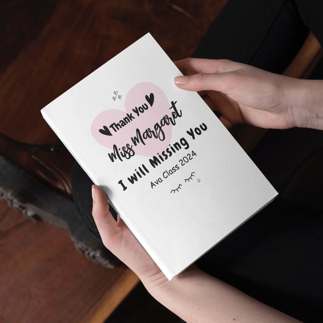 Lehrerin Wertschätzung Danke Schule Custom Notizblock (Von Creator hochgeladen)