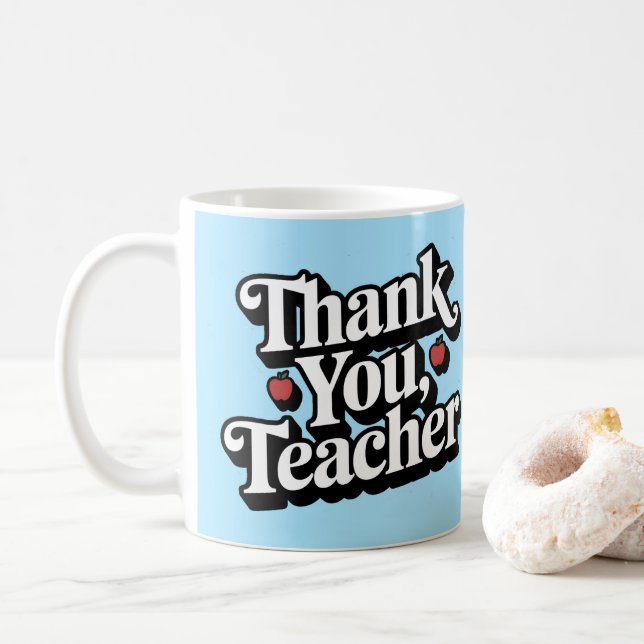 Lehrerin Wertschätzung Vielen Dank Kaffeetasse (Mit Donut)