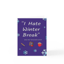 Lehrerin Winter Break Card