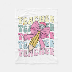 Lehrerin zurück zu Lehrer Coquette Bow Penci Fleecedecke