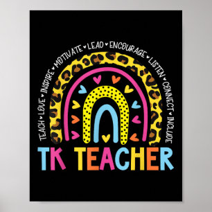 Lehrerin zurück zum Schulkind Poster