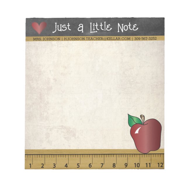 Lehrerinformation | Vintager Stil Notizblock (Vorderseite)