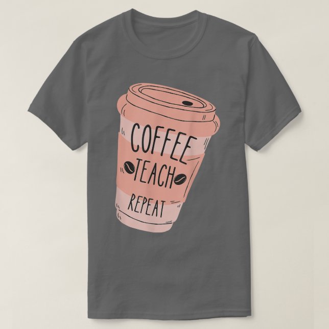 LehrerInnen bringen lustige LehrerInnen Kaffee bei T-Shirt (Design vorne)
