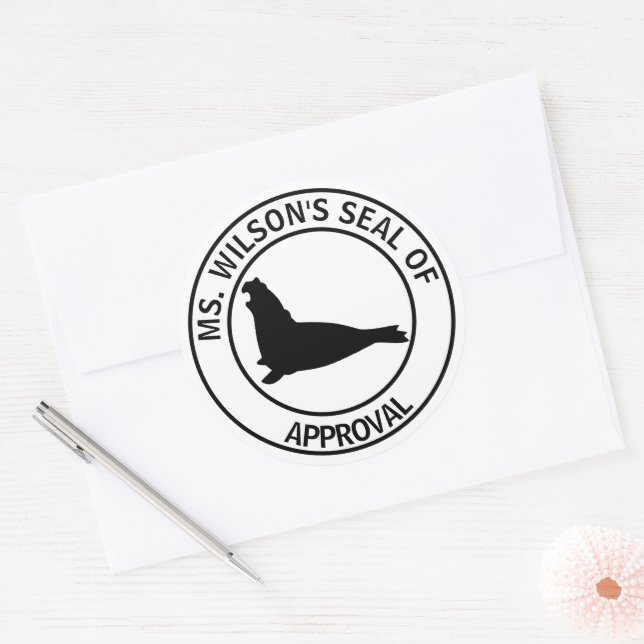 LehrerInnen Elefant Siegel der Zulassung Runder Aufkleber (Umschlag)