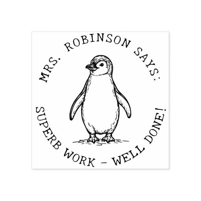 LehrerInnen kreieren Ihre eigene Niedliche Pinguin Gummistempel (Prägung)