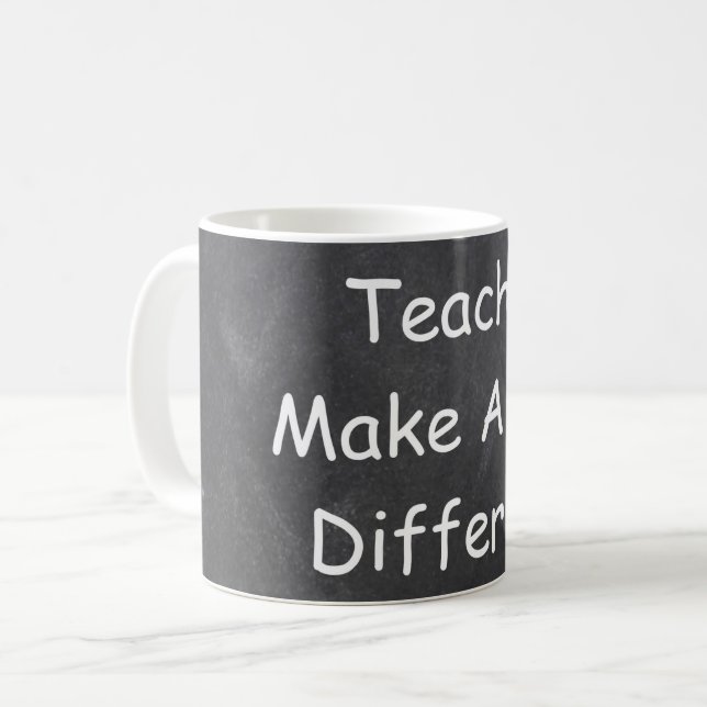 LehrerInnen verändern Geschenkidee im Chalkboard Kaffeetasse (Vorderseite Links)