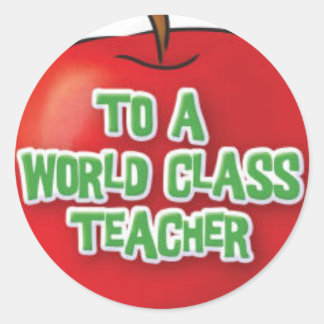 LehrerInnen-Wertschätzung-Apple Runder Aufkleber