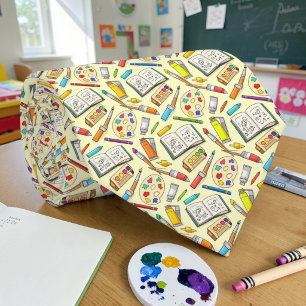 Lehrerkrawatte mit Kunstunterrichtsmuster Krawatte