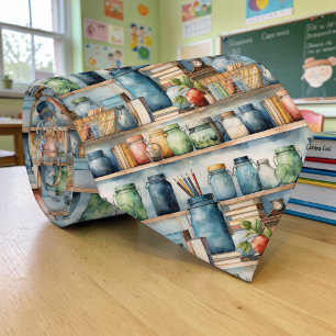 Lehrerkrawatte mit Schul-Kunst-Muster Krawatte