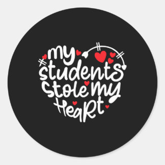Lehrerleben Valentinstag 2024 Meine Schüler Stol Runder Aufkleber